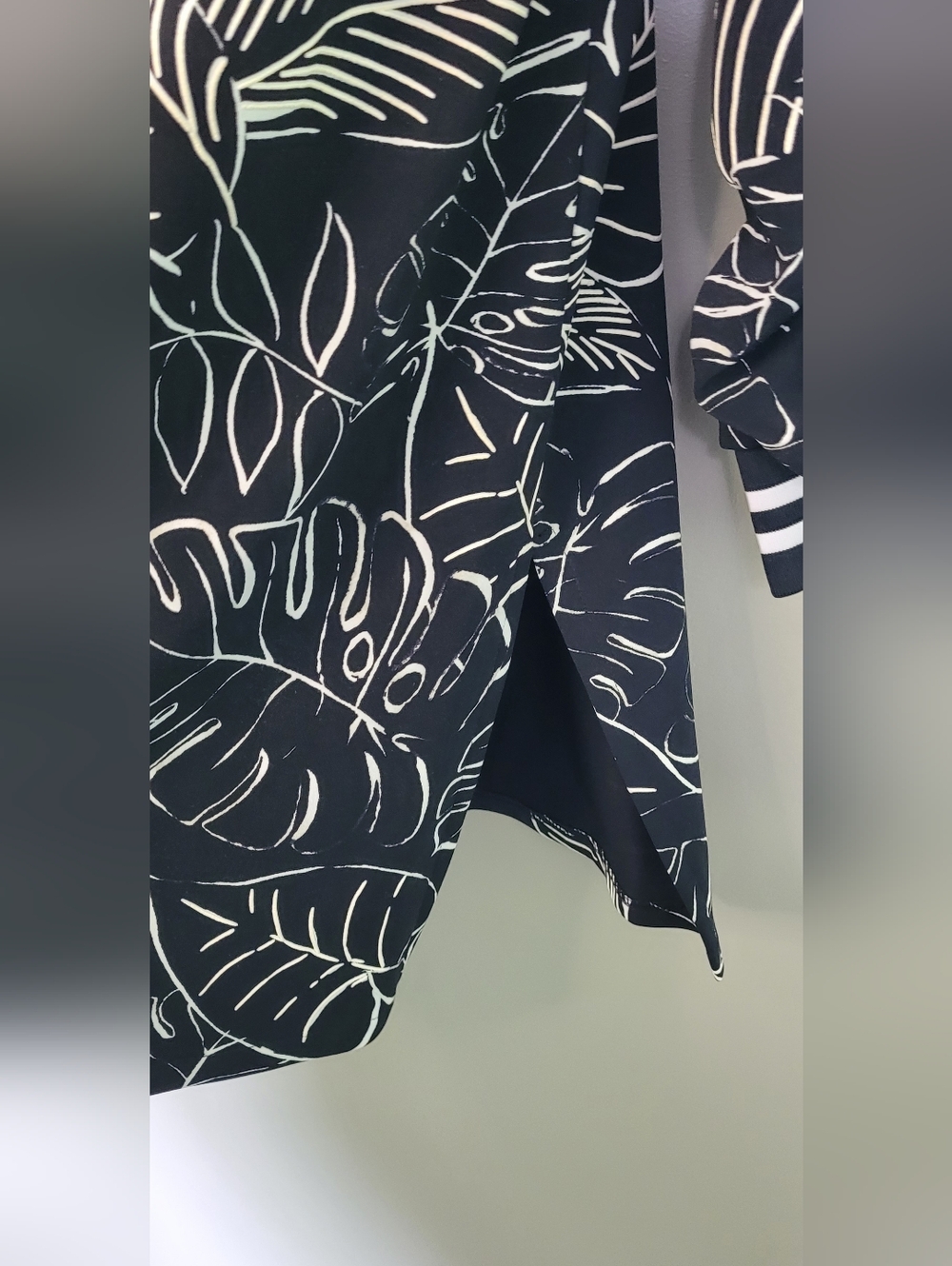 Joseph Ribkoff Open Blazer 14 Black And White Print Long Length Classic Elegant - Picture 3 of 6